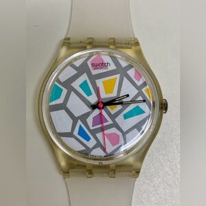 1988 Vtg Swiss Classic Swatch Tintarella Unisex Quartz Wrist Watch